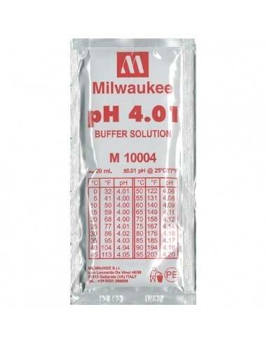 Solution Etalonnage Milwaukee - Ph 4.01- Sachet 20 Ml