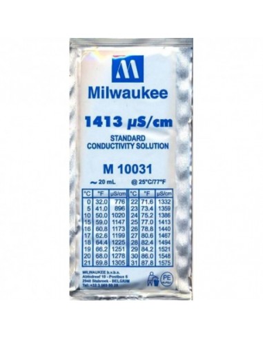 Solution Etalonnage Milwaukee - 1.413 µs/cm- Sachet 20 Ml