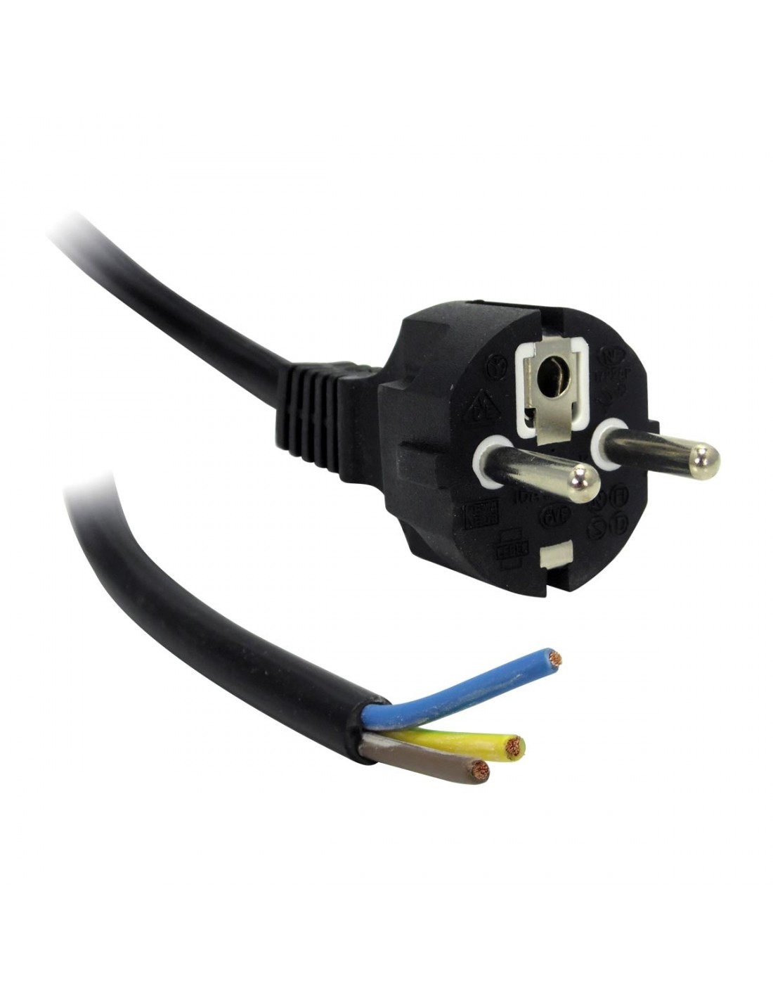 Câble d'alimentation électrique noir Seb/Moulinex avec terre