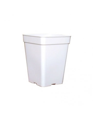 Pot Carre Blanc 23 X 23 X 27,5 Cm - 11 L (fond Drainant)