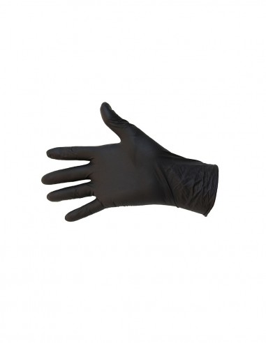 Gants Nitrile Noir Non Poudré - Taille M (boîte De 100)