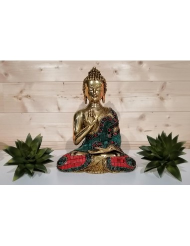 Statue Bouddha Mosaique 27 Cm