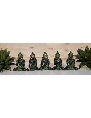 Lot 5 Statues Bouddha 7,5 Cm 1 Kg