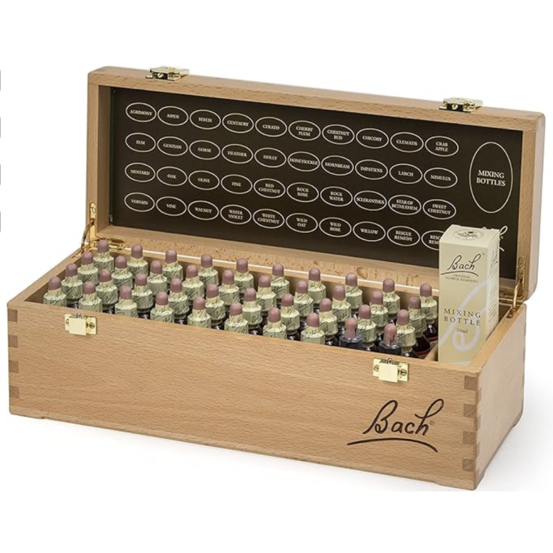 Coffret Bois 38 fleurs de bach original 20ml + 2 rescue Coffret Bois 38 fleurs de bach original 20ml + 2 rescue