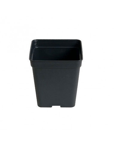 Pot Carre Noir 11 X11 X12 Cm (fond Drainant)