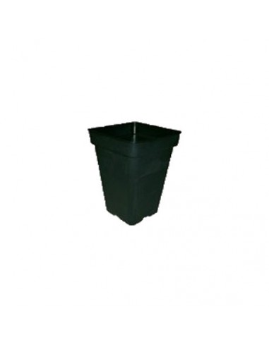 Pot Carre Noir 18 X 18 X 25.5 Cm - 5.5 L (fond Drainant)