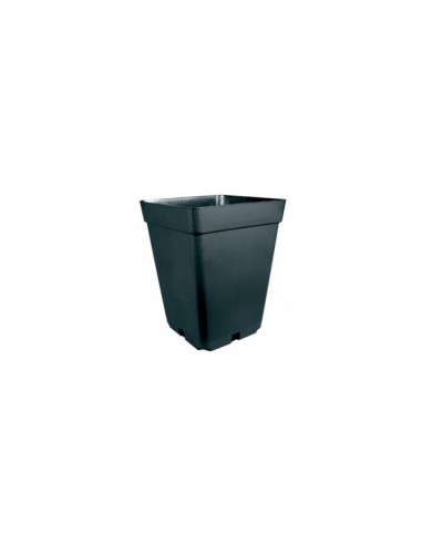 Pot Carre Noir 15 X 15 X 20 Cm - 3 L (fond Drainant)