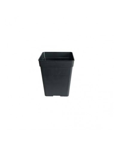 Pot Carre Noir 20 X 20 X 27,5 Cm - 7 L (fond Drainant)