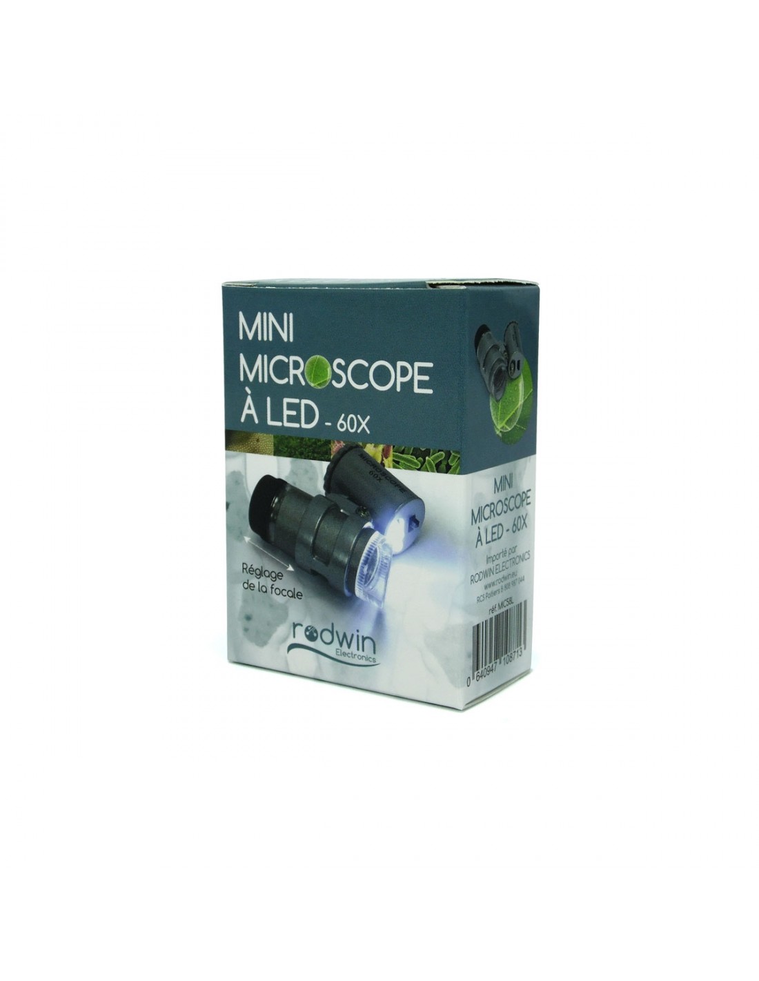 Microscope de Poche X30 Magnification LED Lampe Intégrée Mini